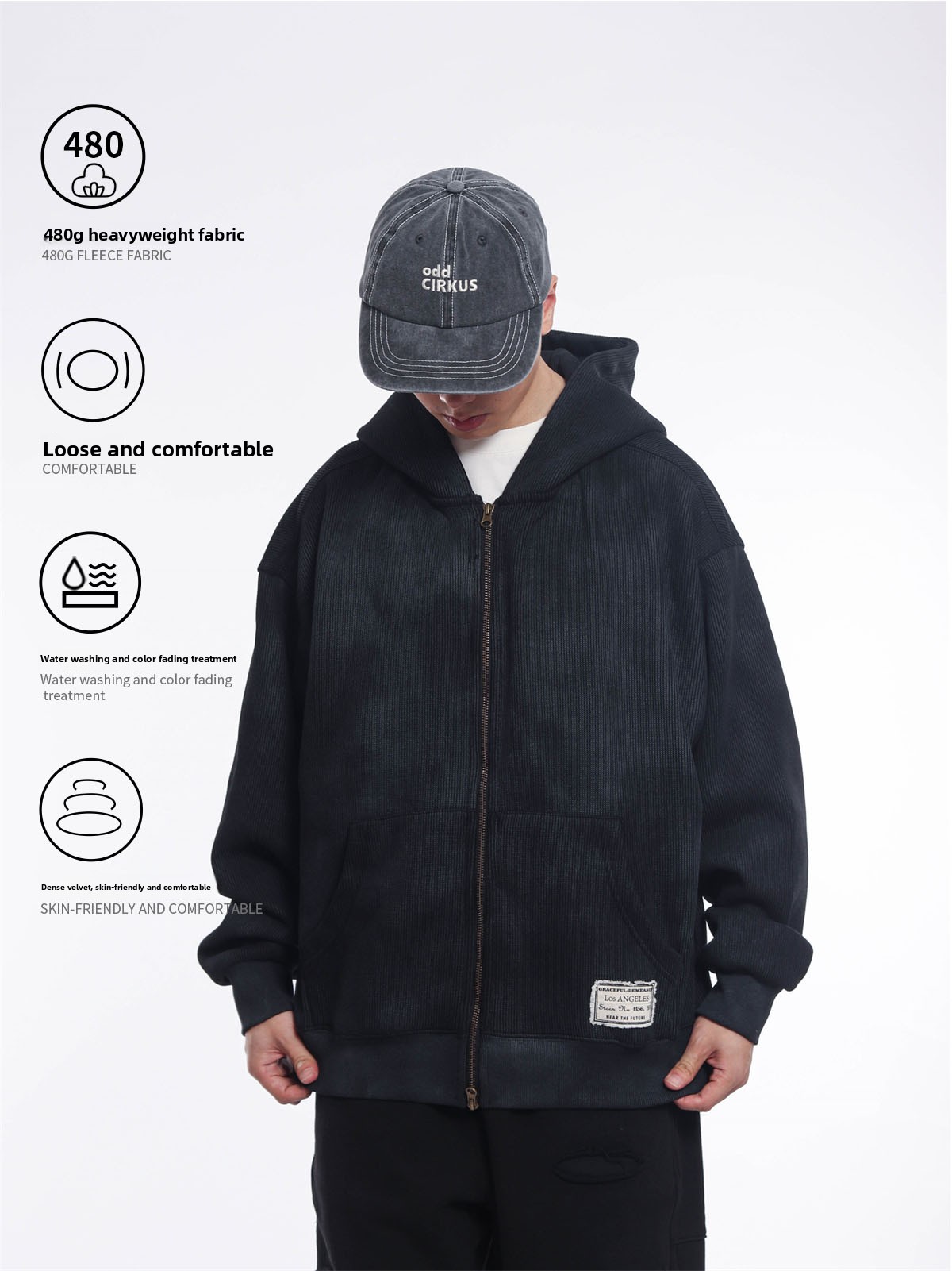 Streetwear Brand Japanese - Sweat à capuche rétro style japonais