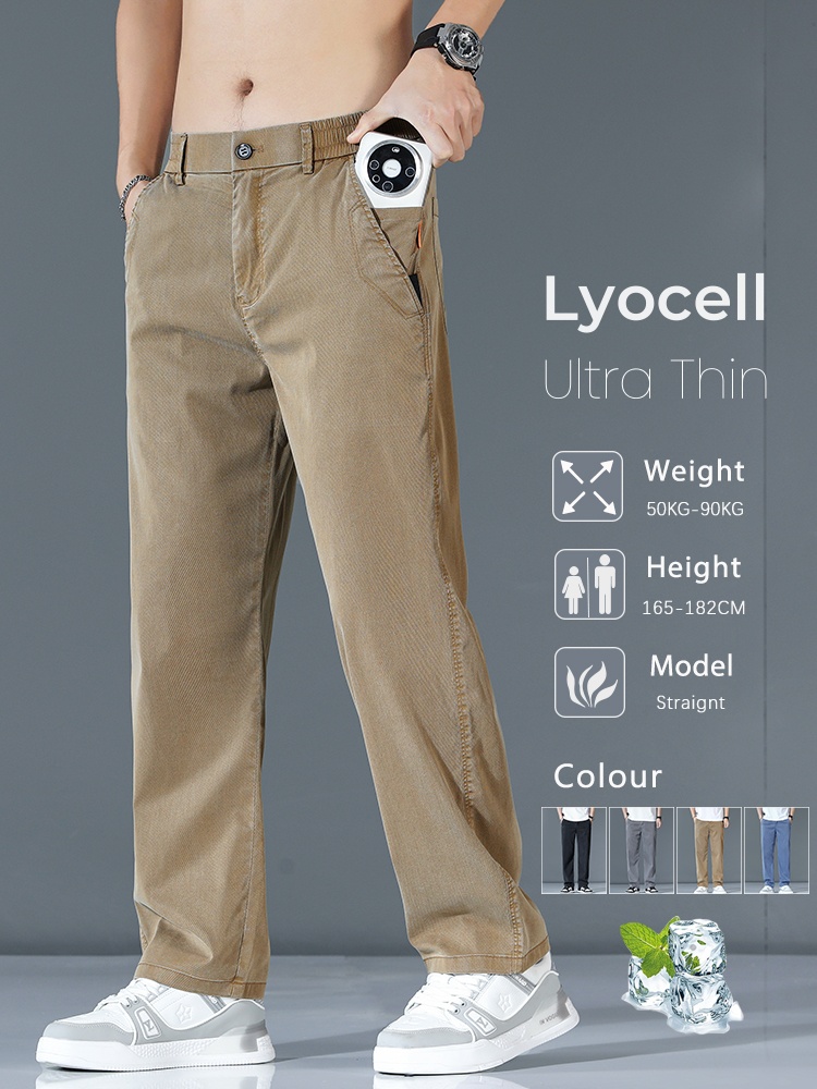 Streetwear Brand Pants - Ultra-mince Lyocell mode pantalons décontractés amples