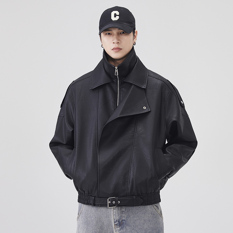 Streetwear Clothing Brand - Automne hiver veste en cuir hommes