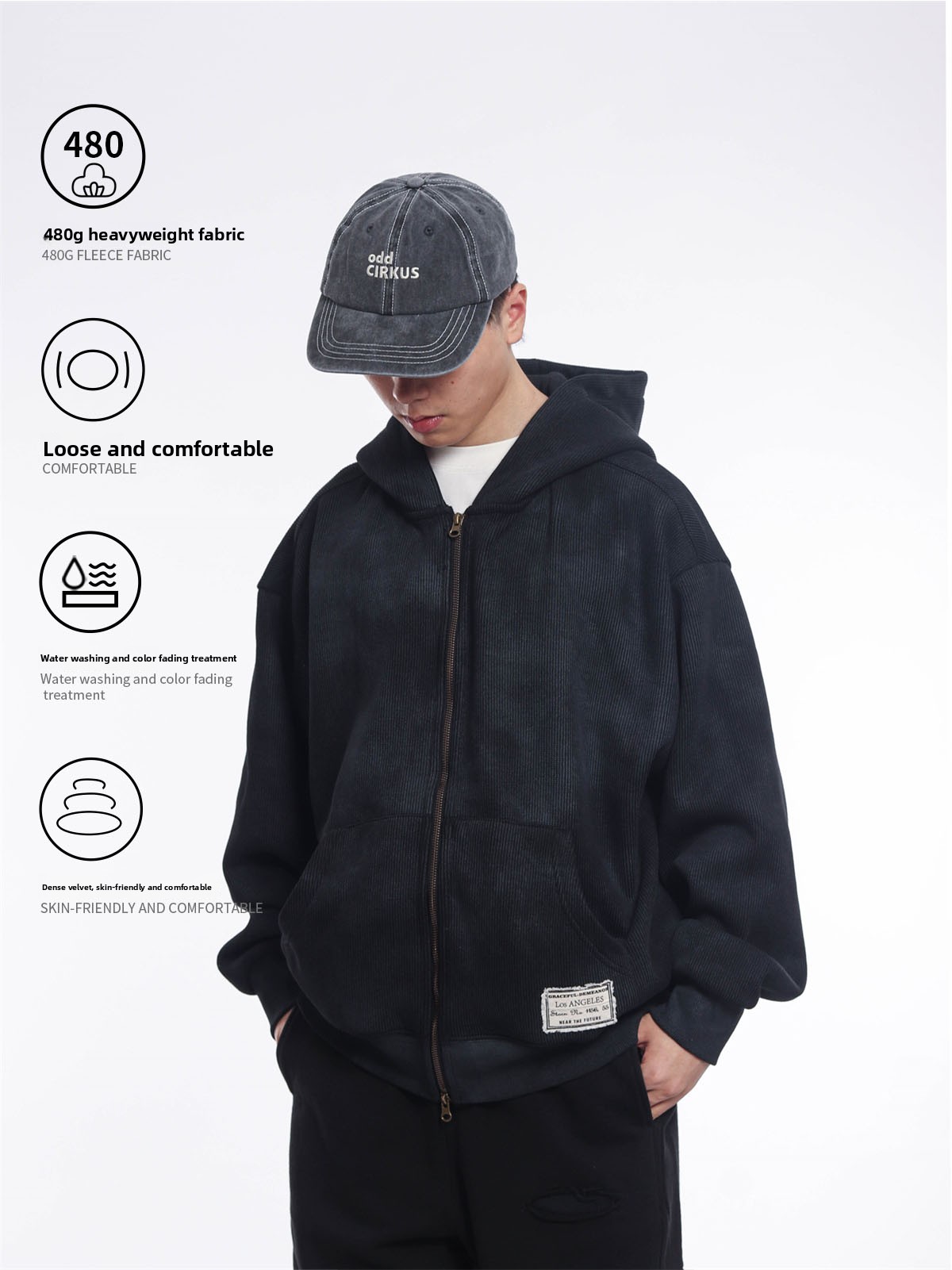 Sweat à capuche rétro style ja - Streetwear Brand Japanese avis et prix
