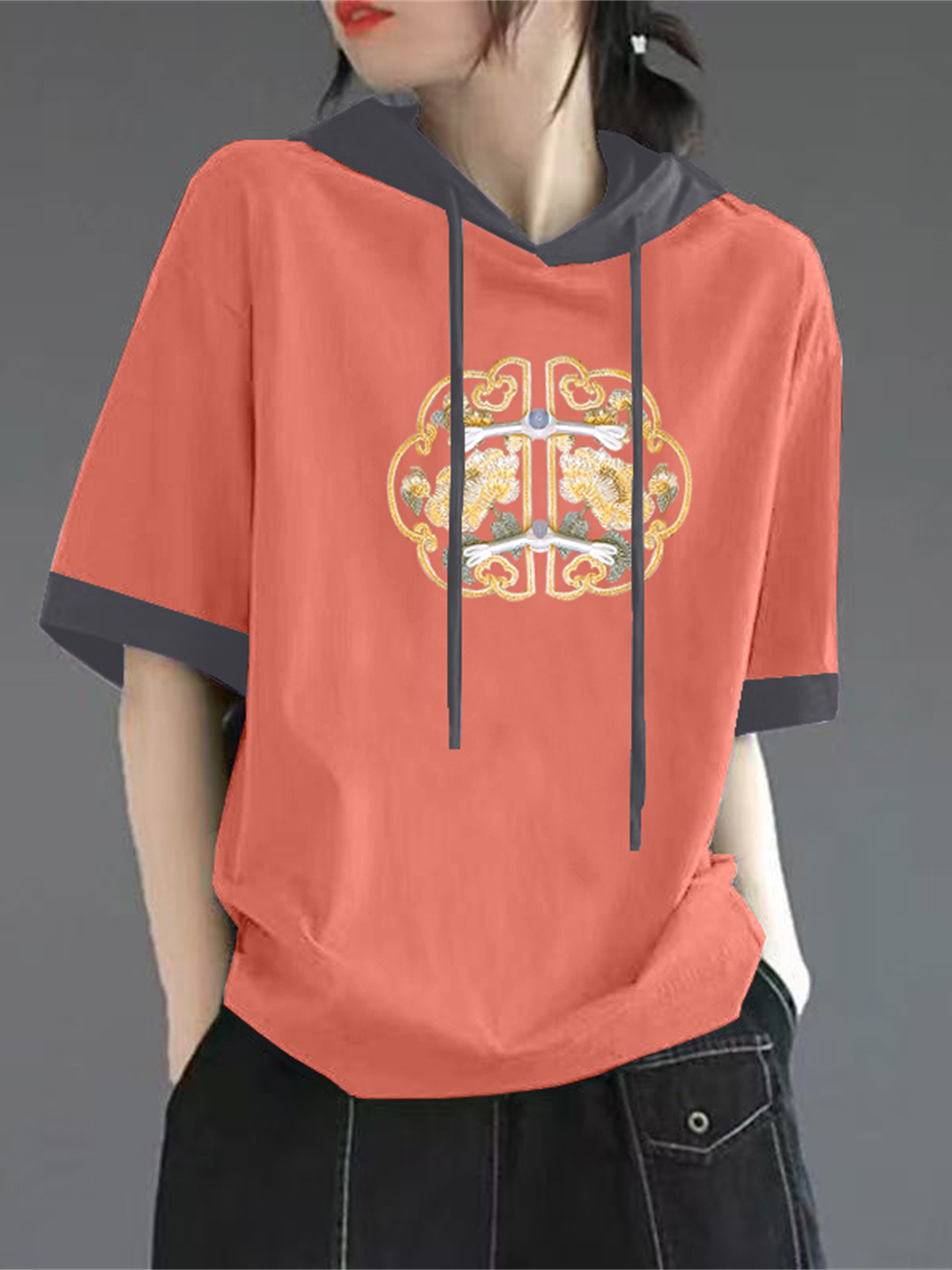 T-shirt rouge en pur coton à m - Streetwear High End Brand avis et prix