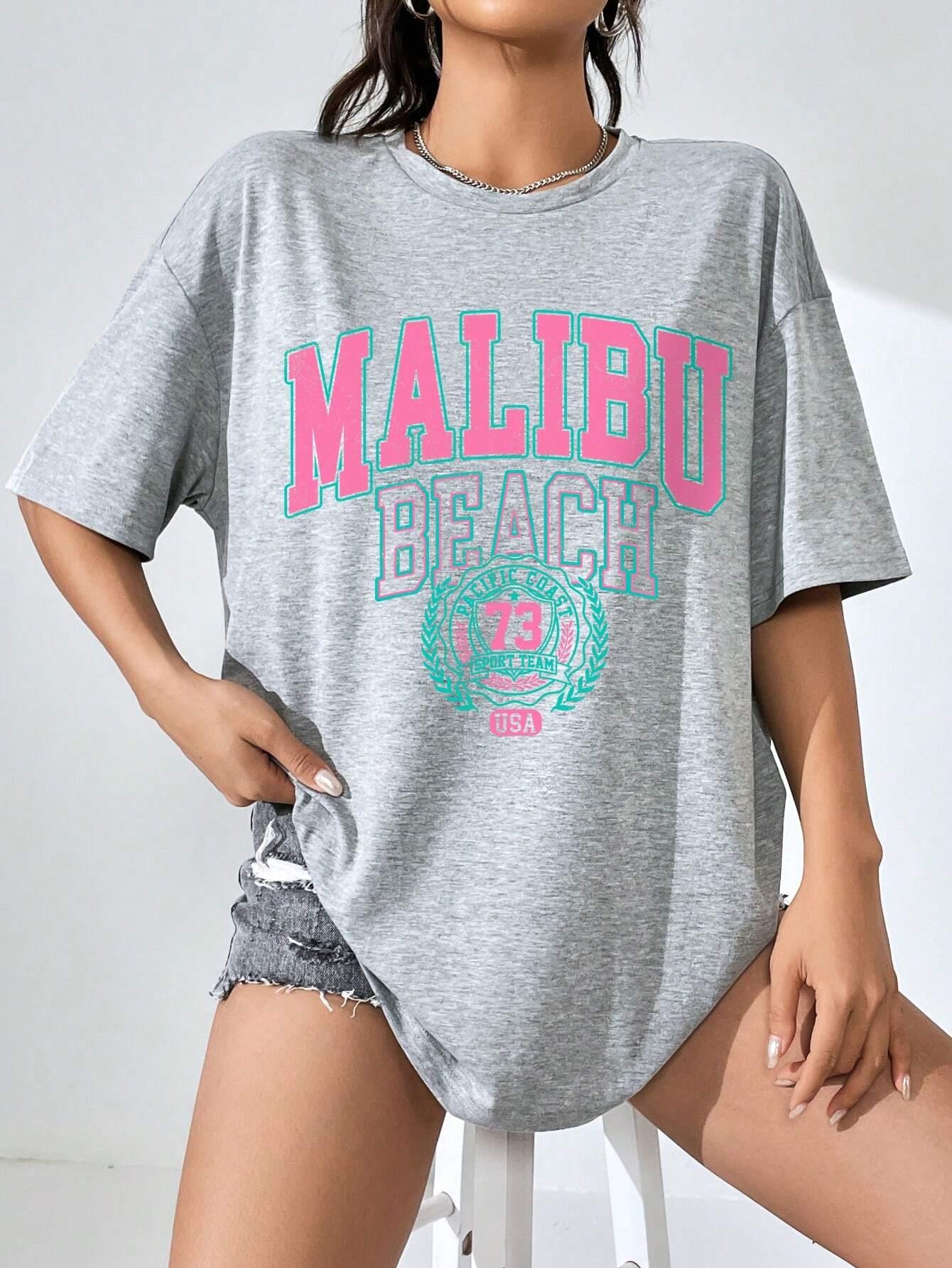 Malibu plage lettre impression - Streetwear Clothing Brand avis et prix