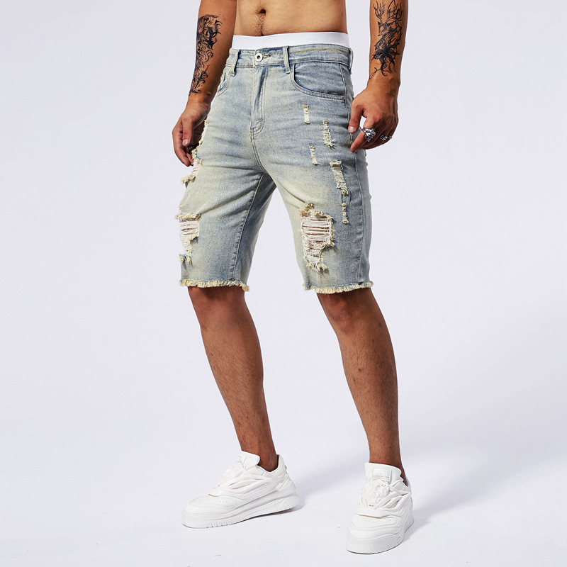 Short en Denim déchiré pour ho - Streetwear Brand Pants avis et prix