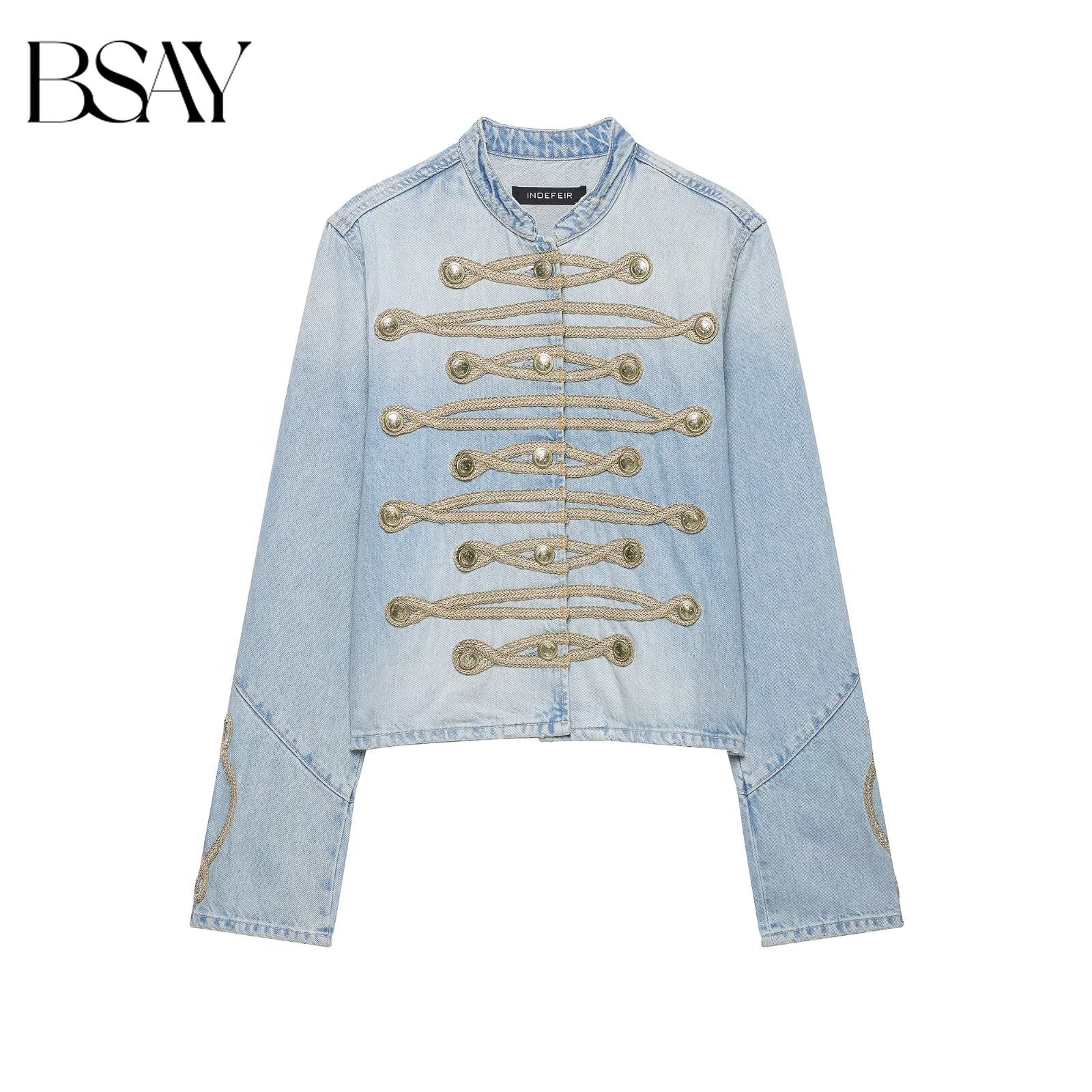 BSAY Veste en jean pour femme, - Streetwear Brand Pants avis et prix