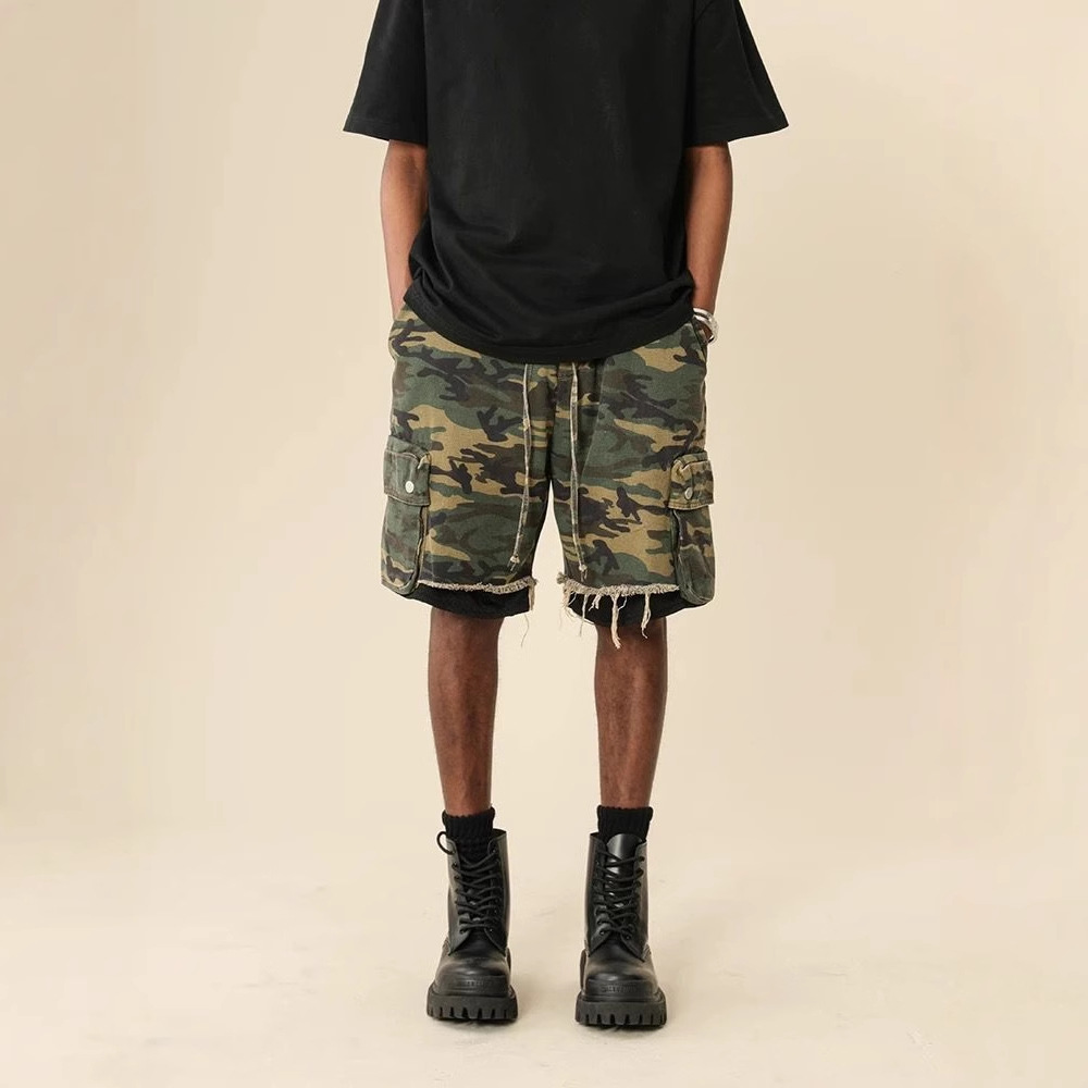 Shorts en jean camouflage vint - Streetwear Brand Pants avis et prix