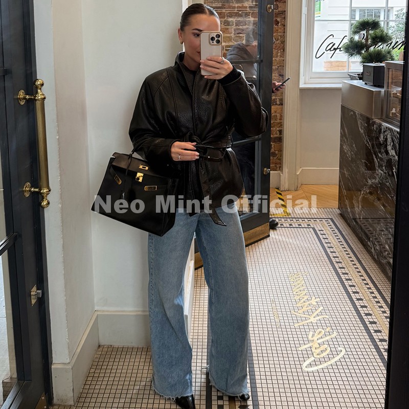 Manteau en similicuir noir ten - Streetwear Brands 2026 avis et prix